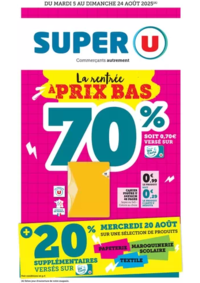 Prospectus Super U DOL DE BRETAGNE : Spécial Rentrée des classes