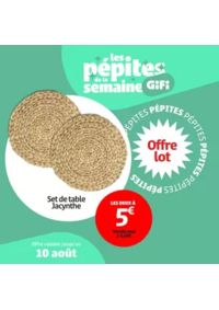 Prospectus Gifi FLERS : Du 06 au 10 août uniquement, les 2 oreillers sont à 10€ !