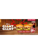 Promos et remises  : Menu Giant’N Giant