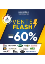 Prospectus Pacific Pêche : Jusqu'à -60% sur une sélection de grandes marques .Disponible en magasin et sur le web !