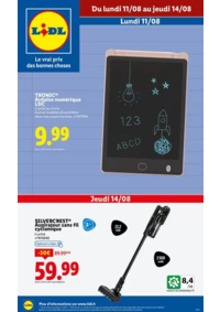 Prospectus Lidl HAUDAINVILLE (VERDUN) : Cahiers, stylos, pochettes…Préparez la rentrée de vos enfants à petits prix chez Lidl !
