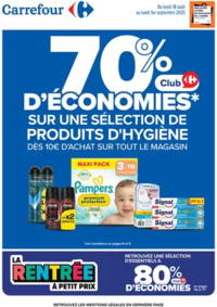 Prospectus Carrefour CHARENTON LE PONT : 70% D'ÉCONOMIES SUR UNE SÉLECTION DE PRODUIT D'HYGIÈNE
