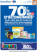 Promos et remises  : 70% D'ÉCONOMIES SUR UNE SÉLECTION DE PRODUIT D'HYGIÈNE