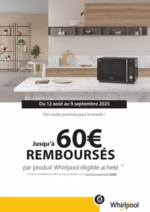 Prospectus Boulanger : OFFRE Whirlpool : jusqu'à 60€ remboursés !