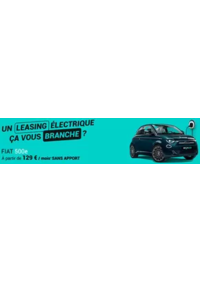 Prospectus Fiat AUBENAS : Passer à l’électrique, sans attendre, avec une voiture branchée et pour tous.