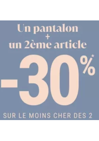 Prospectus Bréal Rezé : 1 pantalon + un 2ème article = -30%* sur le moins cher des deux femme