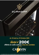 Prospectus Boulanger : OFFRE Climadiff : vous offre jusqu' à 200€ en carte cadeau chez les cavistes CAVAVIN