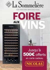 Prospectus Boulanger Mâcon : OFFRE La Sommelière : jusqu'à 500€ offerts chez Nicolas !