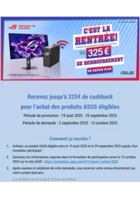 Prospectus Boulanger Saint-Martin-Boulogne : OFFRE ASUS jusqu'à 325€ REMBOURSÉS sur une sélection de produit gaming