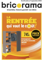 Prospectus  : LA RENTRÉE qui vaut le coût!