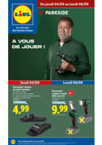 Prospectus Lidl : Retrouvez le nécessaire pour bricoler avec Parkside et faire du sport avec Crivit !