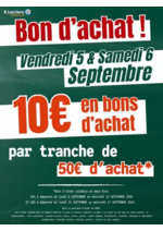 Prospectus E.Leclerc : BON DACHAT SEPTEMBRE
