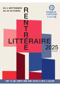 Prospectus Espace culturel E.Leclerc AUCH : GUIDE RENTREE LITTERAIRE