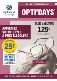 Prospectus Optique E.Leclerc FIRMINY : Optidays Rentree
