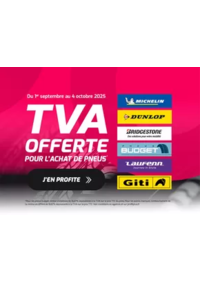 Prospectus Profil + Incarville : TVA OFFERTE POUR L'ACHAT DE PNEUS* !