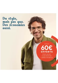 Prospectus Les opticiens mutualistes LANNEMEZAN : Jusqu'a 60€* offerts sur l’achat d’une monture + verres antireflets