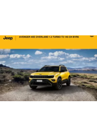 Prospectus Jeep Colmar : AVENGER 4XE OVERLAND 1.2 TURBO T3 145 CH BVR6