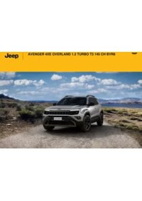 Prospectus Jeep Vert-Saint-Denis : AVENGER 4XE OVERLAND 1.2 TURBO T3 145 CH BVR6