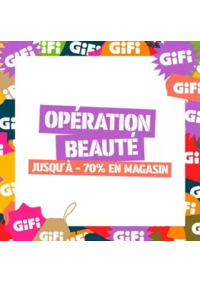 Prospectus Gifi PERONNE : Jusqu'à -70% en magasin sur une sélection d'articles beauté !