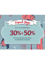 Prospectus Mondial Tissus : French days