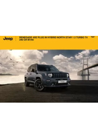 Prospectus Jeep Longuenesse : RENEGADE 4XE PLUG IN HYBRID NORTH STAR 1.3 TURBO T4 240 CH BVA6