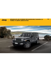 Prospectus Jeep Colmar : WRANGLER 4XE HYBRIDE RECHARGEABLE SAHARA 2.0 TURBO T4 280KW (380CH) BVA8