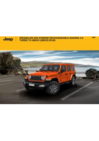 Prospectus Jeep Saint-Etienne : WRANGLER 4XE HYBRIDE RECHARGEABLE SAHARA 2.0 TURBO T4 280KW (380CH) BVA8