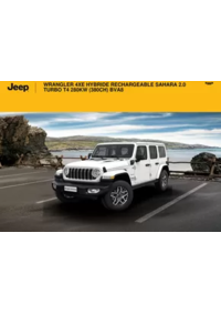 Prospectus Jeep Beziers : WRANGLER 4XE HYBRIDE RECHARGEABLE SAHARA 2.0 TURBO T4 280KW (380CH) BVA8