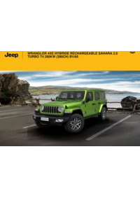 Prospectus Jeep Bieville Beuville : WRANGLER 4XE HYBRIDE RECHARGEABLE SAHARA 2.0 TURBO T4 280KW (380CH) BVA8