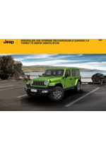 Prospectus Jeep : WRANGLER 4XE HYBRIDE RECHARGEABLE SAHARA 2.0 TURBO T4 280KW (380CH) BVA8