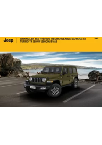 Prospectus Jeep Buchelay : WRANGLER 4XE HYBRIDE RECHARGEABLE SAHARA 2.0 TURBO T4 280KW (380CH) BVA8