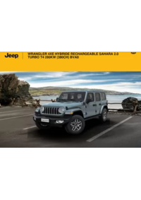 Prospectus Jeep Vert-Saint-Denis : WRANGLER 4XE HYBRIDE RECHARGEABLE SAHARA 2.0 TURBO T4 280KW (380CH) BVA8
