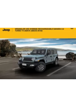 Prospectus Jeep : WRANGLER 4XE HYBRIDE RECHARGEABLE SAHARA 2.0 TURBO T4 280KW (380CH) BVA8