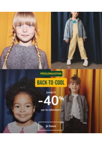 Prospectus VERTBAUDET Quimper : PROLONGATION jusqu'à -40% sur la sélection Back to cool