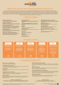Prospectus Crocodile Saint-Martin Boulogne : Carte menu - Automne '25