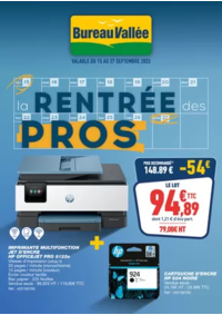 Prospectus Bureau Vallée - Lannion : LA RENTRÉE DES PROS