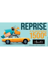 Prospectus L'ameublier BISCARROSSE : Jusqu’au 4 octobre 2025, votre magasin L’Ameublier les reprend jusqu’à 1500€