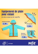 Prospectus NOZ : Parapluie 2.50€, Bottes 7.99€