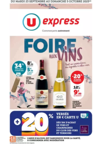 Prospectus U Express Tannay : Foire aux Vins d'Automne