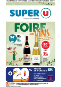 Prospectus Super U STE GENEVIÈVE : Foire aux Vins d'Automne