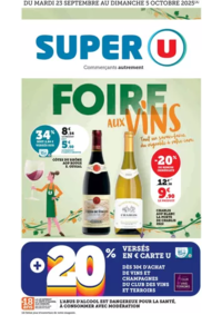 Prospectus Super U ST LANGIS LES MORTAGNE : Foire aux Vins d'Automne