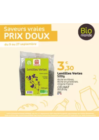 Prospectus Biomonde Crest : Saveurs vraies PRIX DOUX
