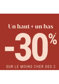 Prospectus Bréal Bolbec : 1 haut + 1 bas = -30%* sur le moins cher des 2 femme