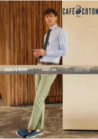 Prospectus Café Coton PARIS 19 rue de Marbeuf : BACK TO WORK : Jusqu'à -40%