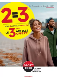 Prospectus Sport 2000 LE RAINCY : 2=3 POUR 2 ARTICLES ACHETÉS