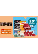 Prospectus Migros : Du 1er au 12 octobre, profitez de 20% crédités sur votre Carte U sur toutes les branches de chocolat