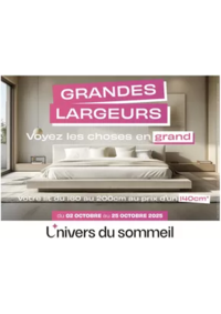 Prospectus L'univers du sommeil AUBENAS : Chez UNIVERS DU SOMMEIL, c’est le moment de profiter de notre offre GRANDE LARGEUR