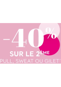 Prospectus Cache cache Asnières 10 rue de la Station : -40% sur le 2ème pull, sweat ou gilet femme