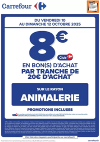 Prospectus Carrefour Contact Thenon : OPÉRATION BON(S) D’ACHAT ANIMALERIE