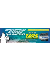 Prospectus Siligom BAYON : JUSQU’A 120€ REMBOURSÉS POUR L’ACHAT DE PNEUS MICHELIN